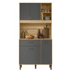 Armario de Cozinha Erva Doce 90 cm 6 Portas e 1 Gaveta