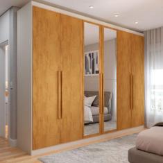 Guarda-Roupa Casal Madalena 6 Portas 4 Gavetas 100% Mdf com Espelho Of