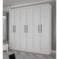 Guarda Roupa Solteiro 6 Portas 3 Gavetas - Ubatuba-Neve - Star Móveis