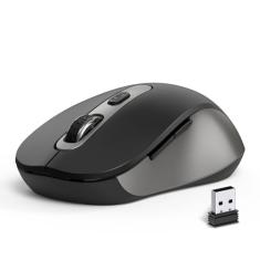 Mouse sem fio para laptop, PC, Chromebook, Mac, MacBook, mouse silencioso sem fio com nano receptor USB, botão lateral, 2400 DPI, rolo antiderrapante, mouse de computador sem fio ergonômico de 6
