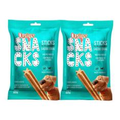 Kit 2 Petisco Quatree Snacks Sticks Sabor Menta para Cães Raças Pequen