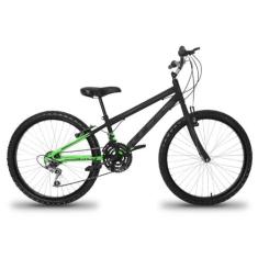 Bicicleta Infantil Aro 24 KOG Masculina 18 Marcha, Verde, Preto, 24, H