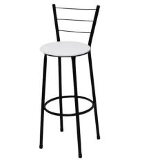Banqueta Alta Banco Com Encosto Para Balcão Bancada Bar Cozinha Bistro