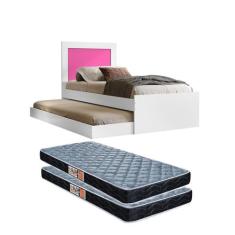 Bicama Cama De Solteiro Luara Para Quarto Criança Adulto Com Cama Auxi