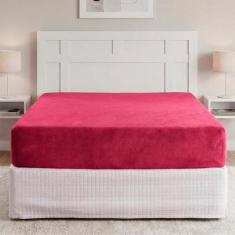 Lençol Casal Box Padrão Plush Quentinho Com Elástico Avulso - Bell Enx