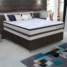 Cama Box Casal 1,38M Colchão Molas Ensacadas 138X188X68Cm