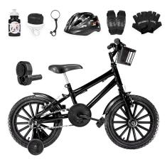 Bicicleta Infantil Aro 16 Nylon Preta