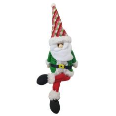 Boneco Papai Noel Sentado Natal Natalino Decoraçao Festa Evento Fim de Ano Enfeite Arvore de Natal Mesa Estante Janela Casa Trabalho Confraternizaçao