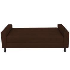 Recamier Calçadeira Sofá Slim   1,95 cm King Size Baú Quarto Sala Sued