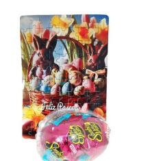 Kit lembrança de páscoa para pequenas empresas com quebra-cabeças 60 p