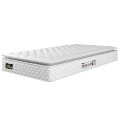 Colchão Solteiro Espuma D33 Pillow Top New Millenium 88x188x19cm Branco Hellen - Suporta Até 120 Kg 