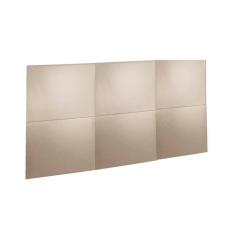 Painel de Cama Box Estofada Modulada Lucca (3un) Casal/Queen - Linho Turim bege - Rufato