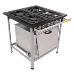 Fogão 4 Bocas Mistas 30x30 Pf.65 Forno Metalmaq 2BS2BD M18