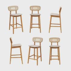 Kit 06 Banquetas Liz Cabecasa Madeiramadeira