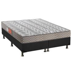 Cama Box Queen: Colchão Espuma D45 Paropas Pasquale Clean + Base Crc Suede Gray(158X198)