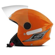Capacete De Moto Aberto Feminino Masculino Mixs Way Com Viseira Crista