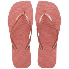 Chinelo, Havaianas, Feminino, Slim, Square, 37 e 38, Canyon Clay