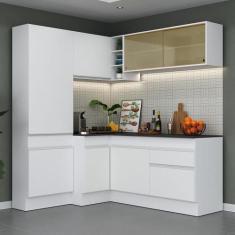 Armário Cozinha Completa de Canto Veneza Multimóveis V2089, Branco