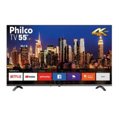 Smart TV LED 55” Philco PTV55Q20SNBL Ultra HD 4k HDR Borda Infinita Com Aplicativos E Audio Dolby