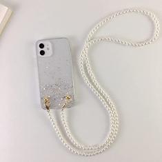Colar Crossbody Cordão Pulseiras Corrente Estrela Brilho Capa de Telefone para iphone 11 12 13 Pro Max mini XR X XS 6 7 8 plus, A, para iphone 8 plus