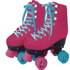 Patins Classico 4 Rodas Rosa 31/32 - F0008 - Fun
