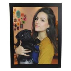 Quadro p/Fotos de Madeira Lisa Preta 40x50 - PR16-8