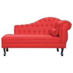 Recamier Divã Larissa Capitonê Lado Esquerdo material sintético Cores 