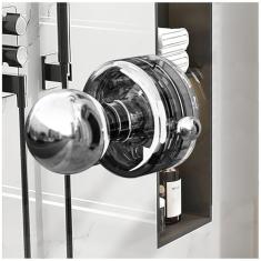 YIDELAI Puxador de porta de espelho de vidro com ventosa potente, suporte de braço de parede de gaveta de geladeira, suporte de braço de parede, maçaneta de chuveiro para banheira e chuveiro, puxador