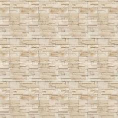 Papel De Parede Pedra Tijolos Filete Retalhos Adesivo Sala - LRP