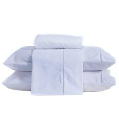 Jogo De Cama Casal Padrão 04 Peças Cor Branco