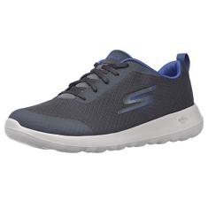 Skechers Tênis masculino Gowalk Max-Athletic para caminhada com espuma resfriada a ar, Carvão/Azul, 41