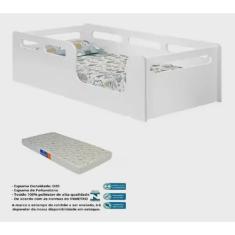 Cama Juvenil Montessoriana Branca c/ Colchão Juvenil Probel D-20