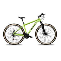 Bicicleta Aro 29 Absolute Nero 5 Cabos Internos 27v K7 Freio Disco Suspensão Dianteira Pneus Bege-Unissex