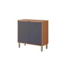 Balcão Cozinha P- Cooktop Divina C- 2 Portas 80cm Freijo-titanium - Mgm