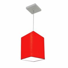 Lustre Pendente Quadrado Md-4007 C pula Em Tecido 25/16x16cm