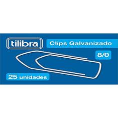 Tilibra - Clips 8/0 Galvanizado 25 Unidades