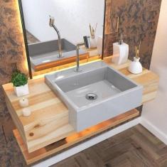 Kit Cuba XQ395 Torneira Pratika 1060 Metal 1/4 Volta Compace