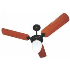 Ventilador Pêra New Preto 220V 3 Pás Verniz - Mais de Casa, 220V