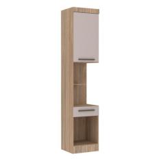 Guarda Roupa Modulado Mesa de Cabeceira Alta 1 Porta 1 Gaveta 45cm Sli