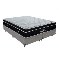 Cama Box King Cinza Ortobom Elegant Molas Ensacadas