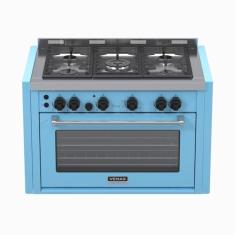 Fogao de Embutir 5 Bocas Venax Temis Azul Gas GLP 220 V