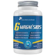 6 Magnésios (Taurato, Malato, Citrato, Ascorbato, Quelato e Óxido) 60 