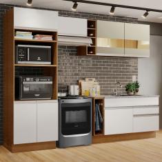 Cozinha Completa Madesa Jade com Armário e Balcão (Sem Tampo e Pia)