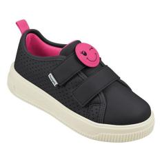 Tênis Infantil Pampili Up 738.003 Escolar Volta as Aulas Emoji-Feminino