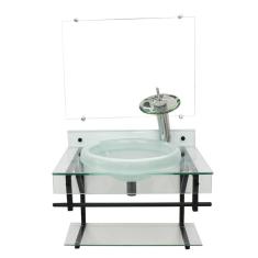 Gabinete Com Cuba Para Banheiro De Vidro Apxx 60cm Com Cuba C