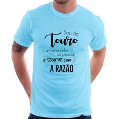 Camiseta Sou de Touro - Foca na Moda, Azul bebê, GG
