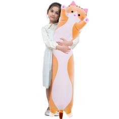 Almofada de Pelúcia Gigante para Gatos - Gato Cartoon Dormindo - 130cm