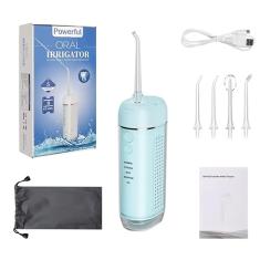 CareMax Irrigador Bucal Portátil Sem Fio: Recarregável [íons de Lítio de 2000 mAh] Mini Irrigador Oral para Viagem e Casa, Limpa Dentes, Gengivas e Hálito Fresco, Azul, Branco, Preto, Vermelho, Verde