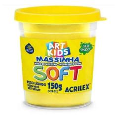 Massa de Modelar Soft Acrilex Amarelo Limão 150g