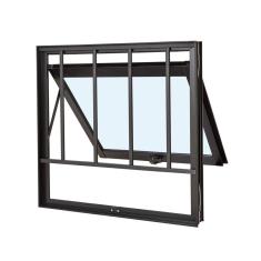 Janela de Aluminio Maxim-ar 50x50cm Com Grade e Com Vidro Boreal Ultra Ramassol